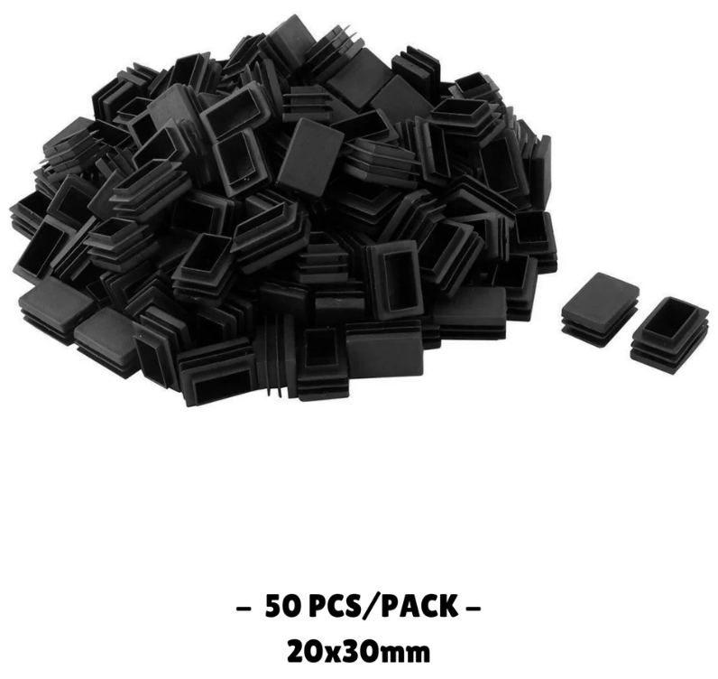 20x30MM - Rectangular Plastic End Caps (10PCS/50PCS)