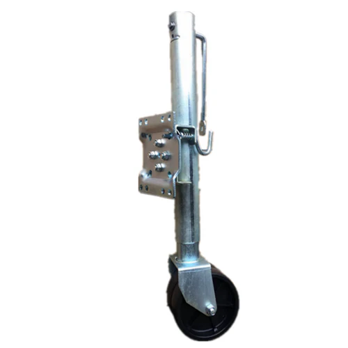 Trailer Jockey Wheel - Trailer Parts - Jack With Rubber Dual Wheel