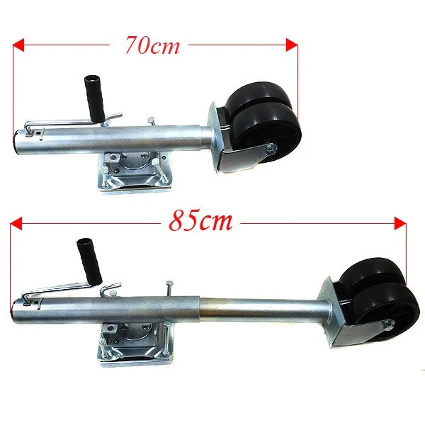 Trailer Jockey Wheel - Trailer Parts - Jack With Rubber Dual Wheel