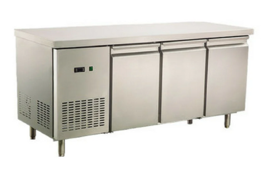 Commercial Fridge Worktop Bench 3 Door 380L 304 (Stainless Steel)