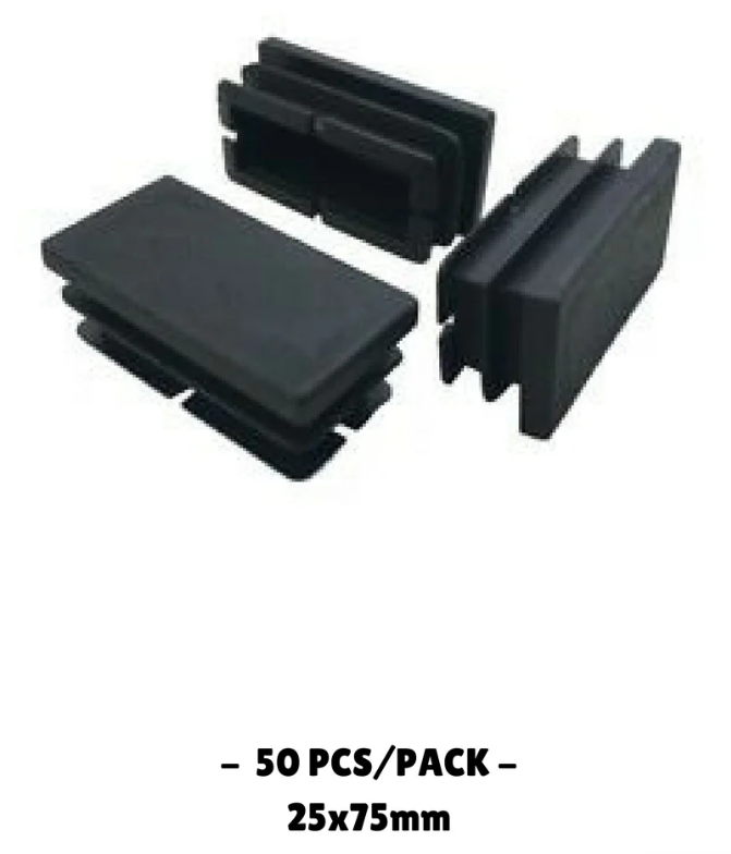 25x75MM - Rectangular Plastic End Caps (10PCS/50PCS)