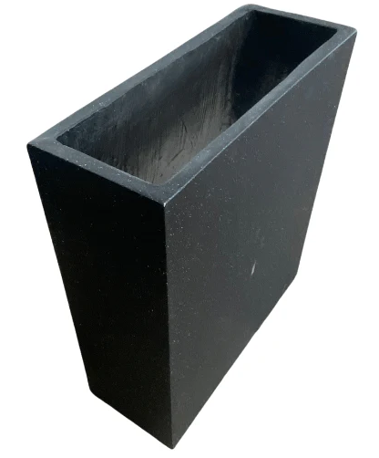 Outdoor Large Divider Trough Rectangular Planter Box Dotted (Black)