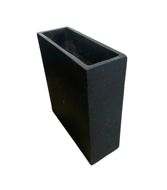 Outdoor Large Divider Trough Rectangular Planter Box Dotted (Black)