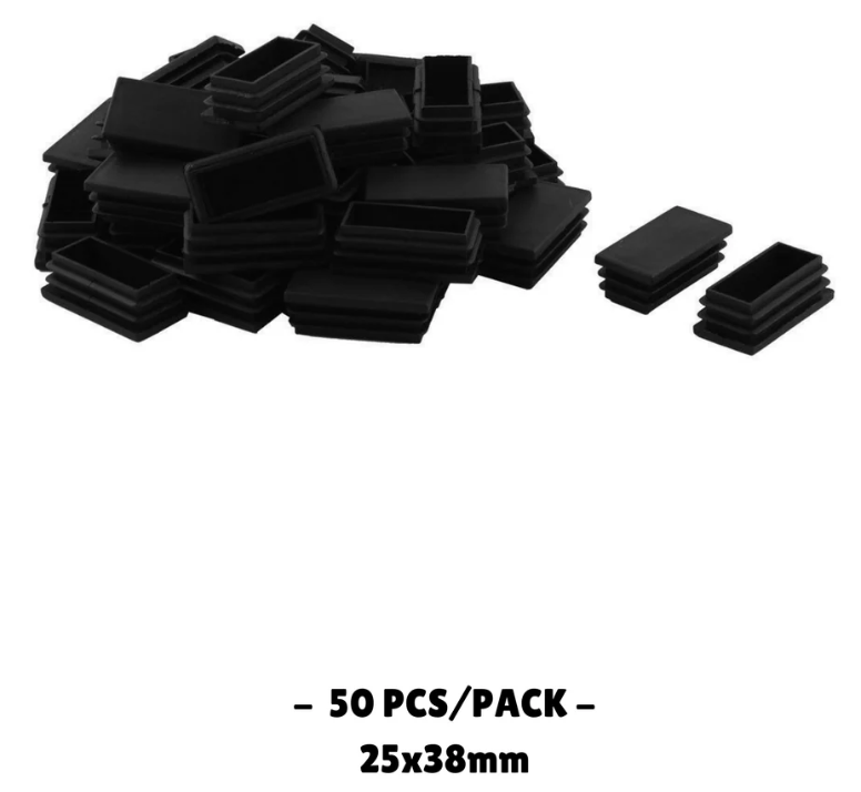25x38MM - Rectangular Plastic End Caps (10PCS/50PCS)